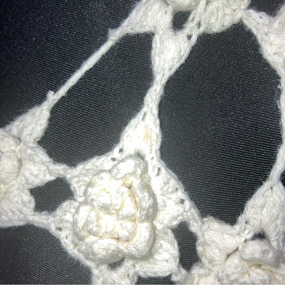 Moschino cheap n chic AEFFE SPA Size 12 cream roses crochet dress - Picture 9 of 16